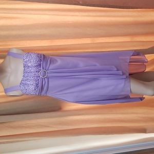 Roxette Mermaid Sequined Dress Rhinestone Broach